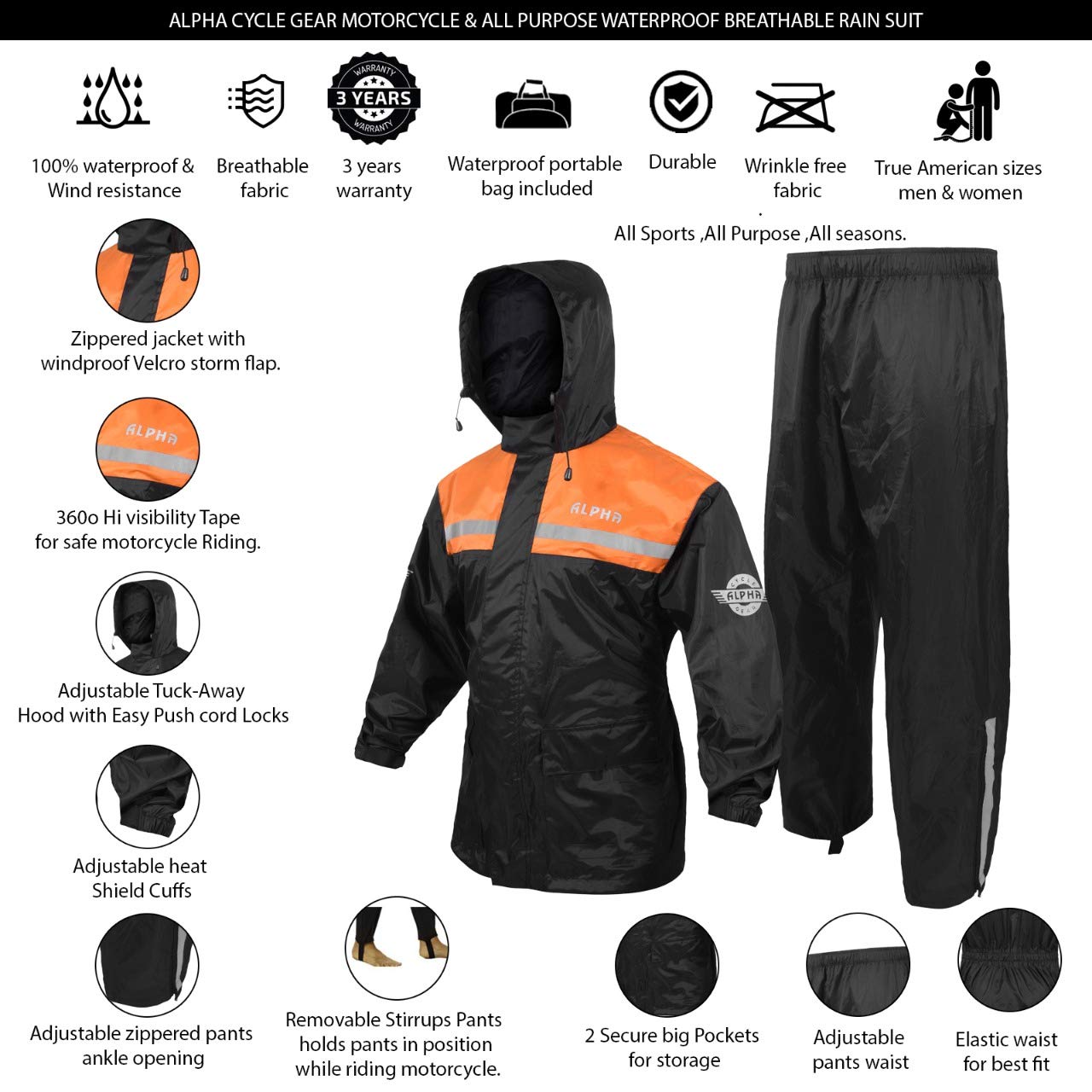 Lightweight rain jacket and pants store